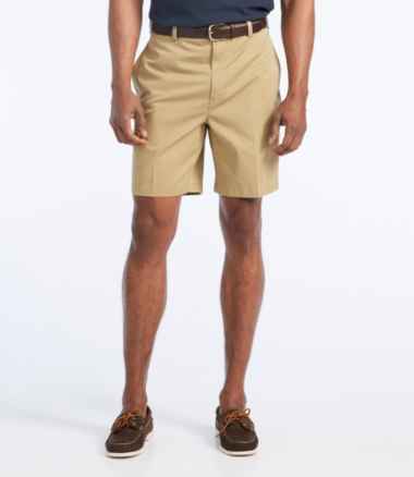 Men's Wrinkle-Free Double L® Chino Shorts, Natural Fit Plain Front 8" Inseam