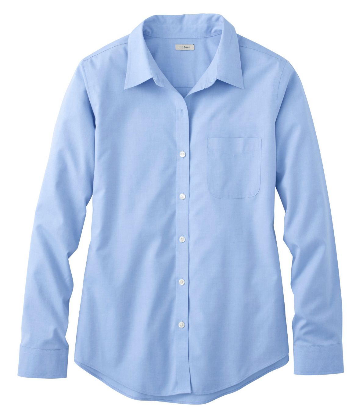 Women's Wrinkle-Free Pinpoint Oxford Shirt, Long-Sleeve