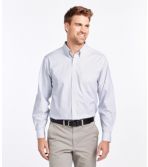 Men's Wrinkle-Free Pinpoint Oxford Cloth Shirt, Slightly Fitted Stripe