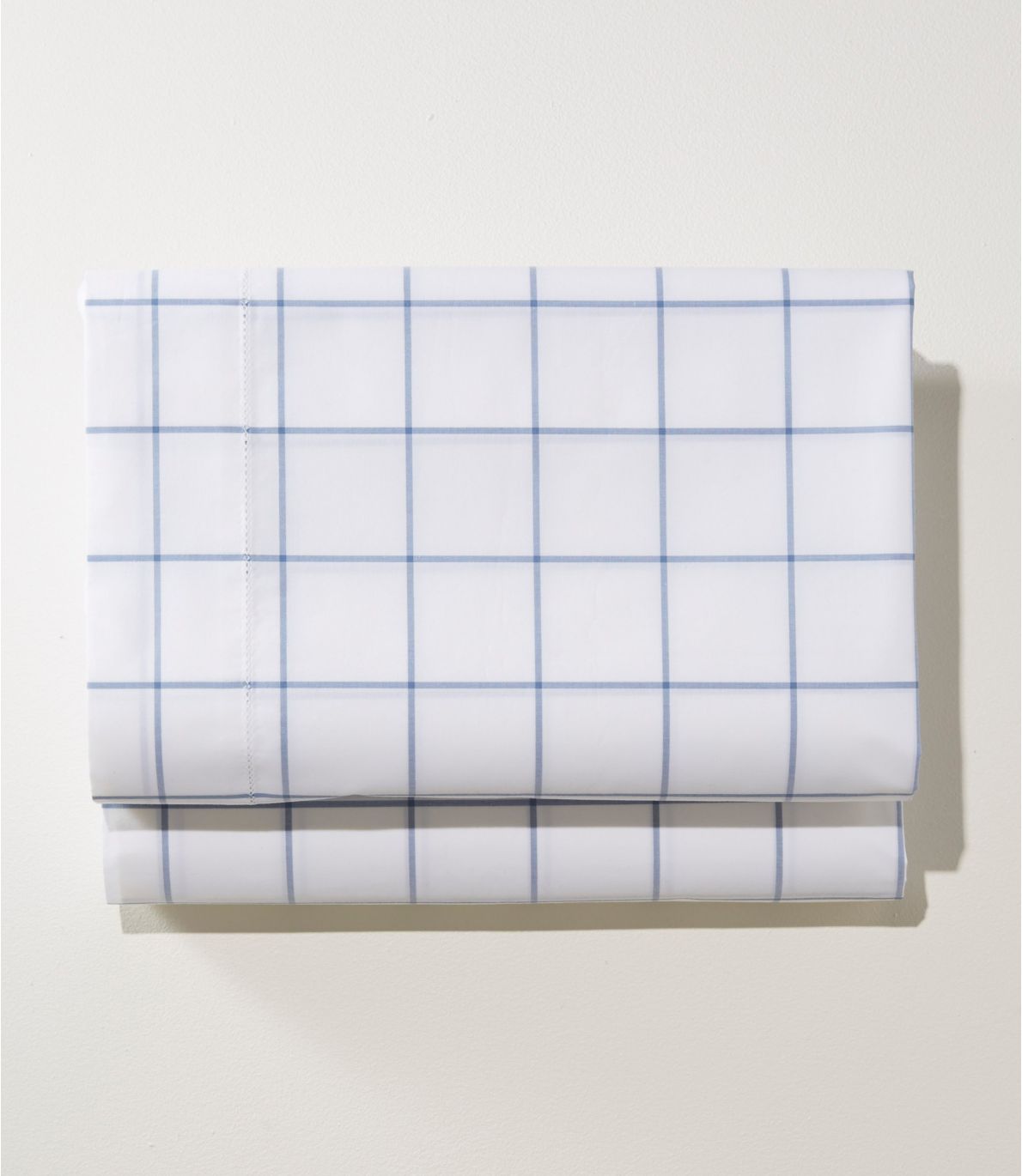 280-Thread-Count Pima Cotton Percale Sheet, Fitted, Windowpane