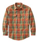 Men's Sunwashed Canvas Shirt, Traditional Fit Plaid