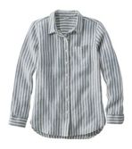 Women's Premium Washable Linen Shirt, Tunic Stripe