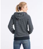 Sweater-Trimmed Sherpa-Lined Hoodie, Stripe