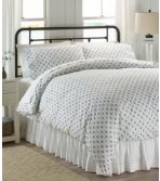 Sunwashed Percale Comforter Cover, Leaf Print