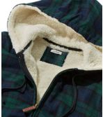 Women's Scotch Plaid Flannel Shirt, Sherpa-Lined Zip Hoodie