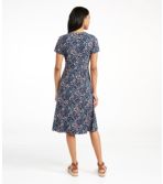 Summer Knit Dress, Short-Sleeve Floral