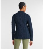 Women's Double L® Cable Sweater, Button-Front Cardigan