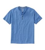 Men's Comfort Stretch Pima Tee Shirt, Short-Sleeve Henley