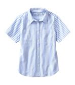 Women's Essential Cotton Poplin Shirt, Short-Sleeve
