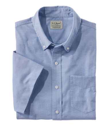 Men's Comfort Stretch Oxford, Traditional Untucked Fit, Short-Sleeve