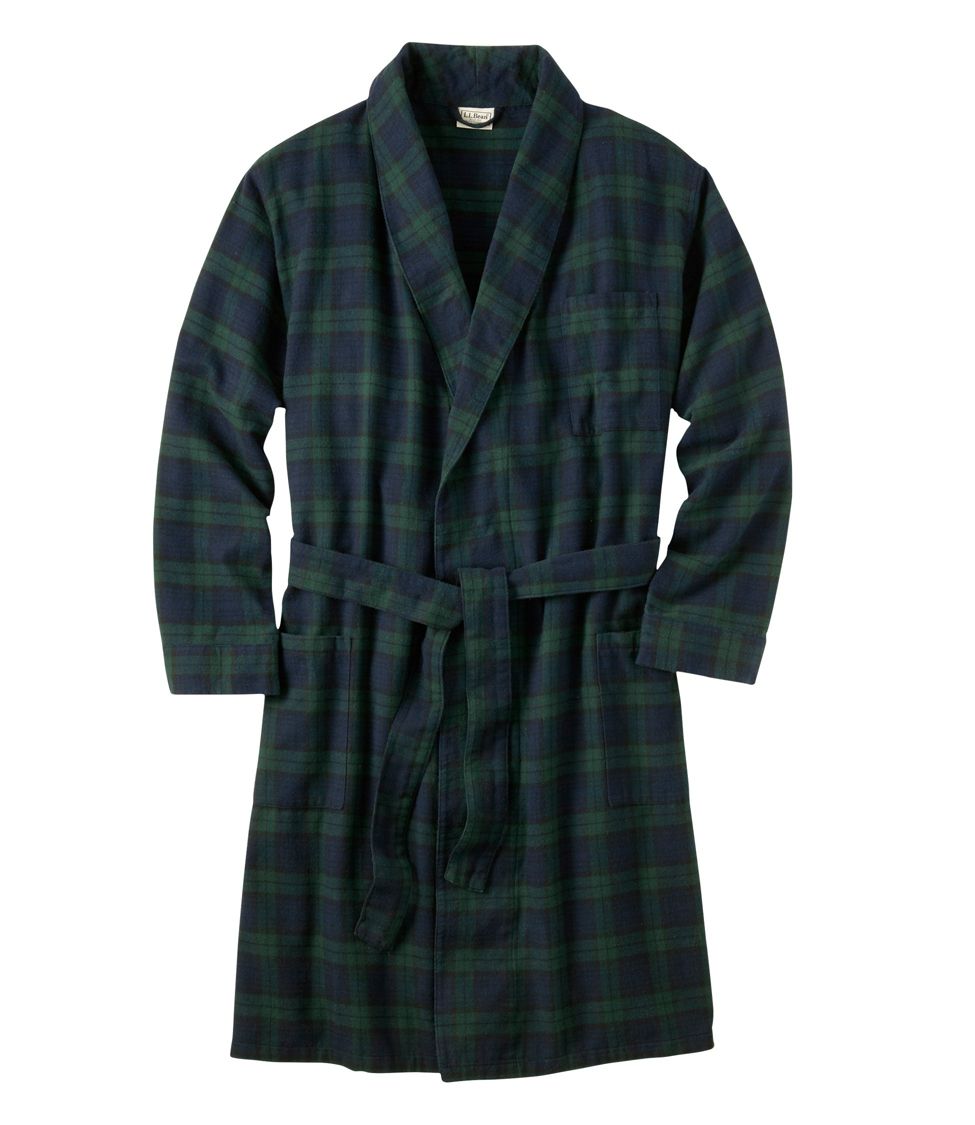 Stewart Plaid Yarn Dye Flannel Robe