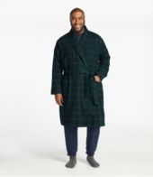 Men's Scotch Plaid Flannel Robe, Sherpa-Lined