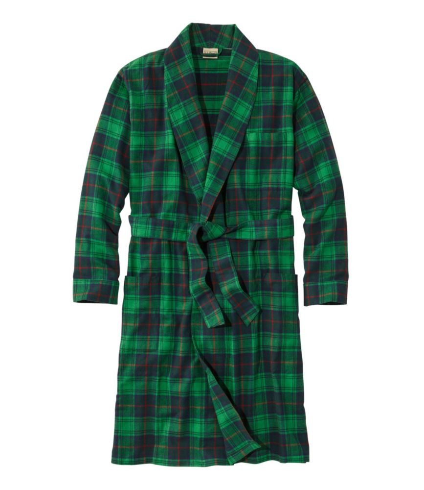 Men's Scotch Plaid Flannel Robe, Cranston, small image number 1