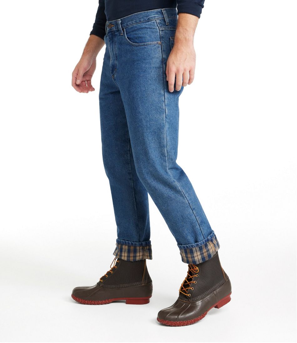 Men's Flannel Lined Flannel Lined Jeans,Straight Leg – FlannelGo