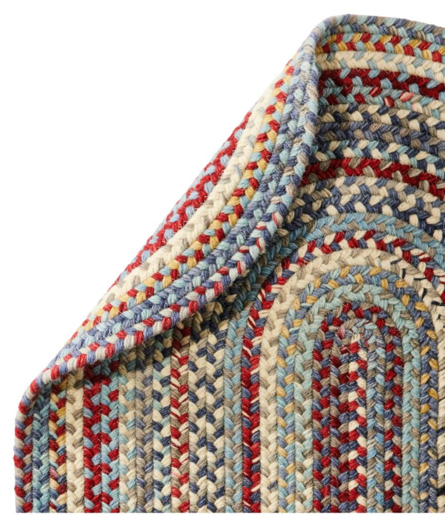 L.L.Bean Braided Wool Runner, Denim/Chestnut Multi, small image number 2