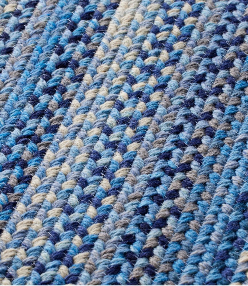 L.L.Bean Braided Wool Runner, Denim/Chestnut Multi, small image number 3