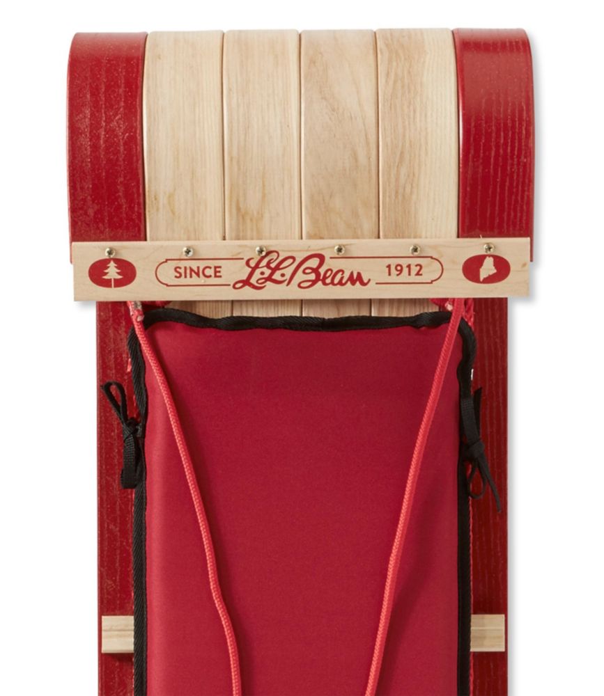 L.L.Bean Toboggan and Cushion Set, Small/Child's, Wood/Red/Script Logo, small image number 2