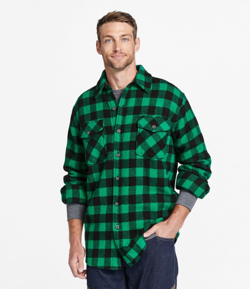 Men's Maine Guide Shirt, Green/Black, small image number 2