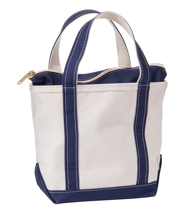 Boat and Tote Bag Zip Top, Small, Blue Trim, large image number 0