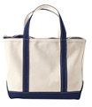 Boat and Tote Bag Zip Top, Small, Blue Trim, small image number 0