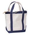 Boat and Tote Bag Zip Top, Small, Blue Trim, small image number 0