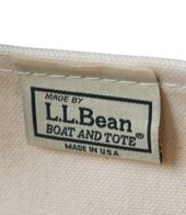 LL Bean Boat And Tote Beige Canvas & Burgundy Monogram Zipper