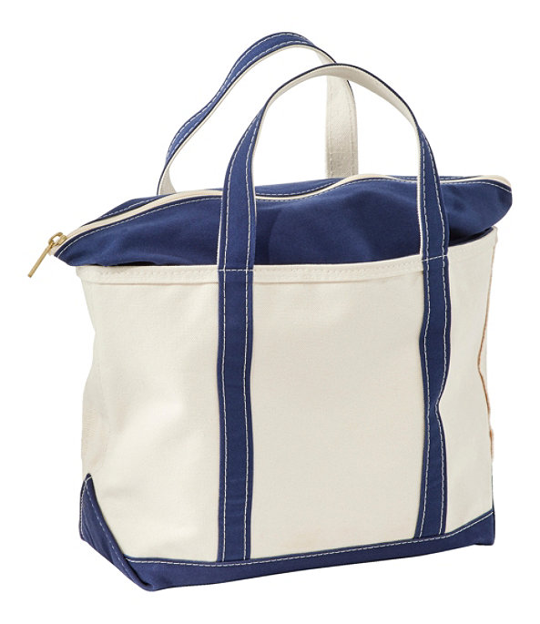 Boat and Tote Bag, Zip-Top, Medium, Blue Trim, large image number 0