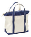 Boat and Tote Bag, Zip-Top, Medium, Blue Trim, small image number 0