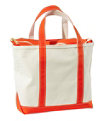 Boat and Tote Bag, Zip-Top, Medium, Orange, small image number 0
