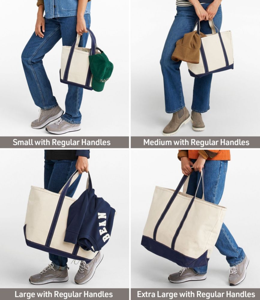 L.L.Bean Boat and Tote, Zip-Top Canvas Tote Bag in Heavy-Duty 24