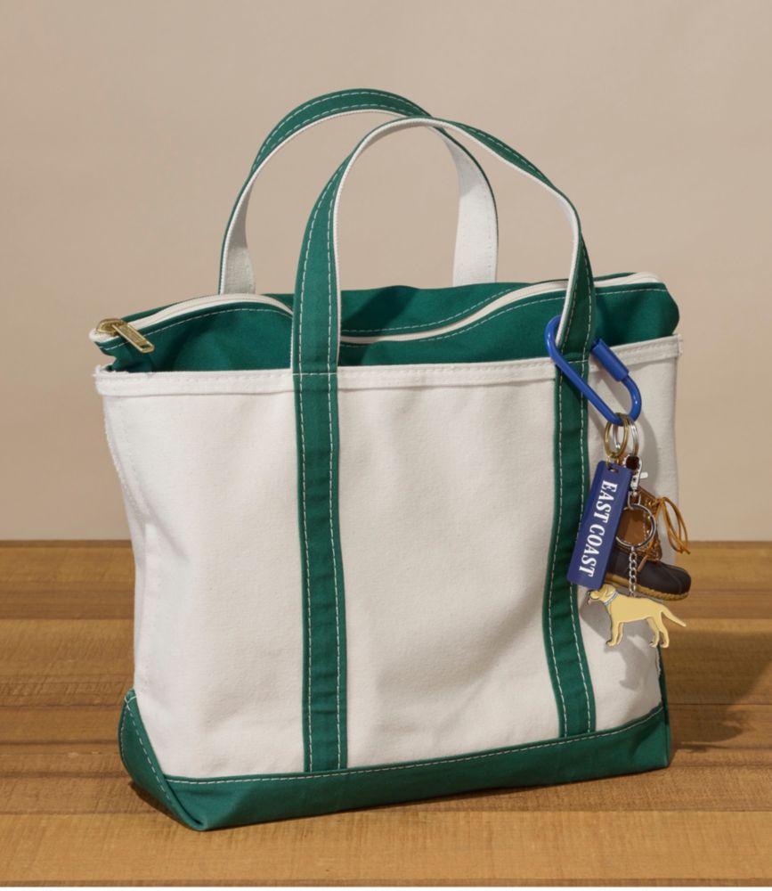 L.L.Bean Boat and Tote, Zip-Top Canvas Tote Bag in Heavy-Duty 24