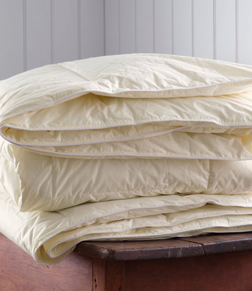 Box-Stitch Goose Down Comforter, Warmer, Cream, small image number 4