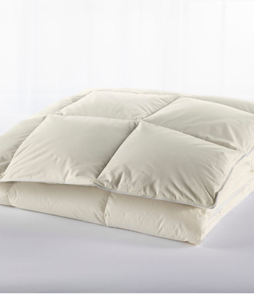 Box-Stitch Goose Down Comforter, Warm, Cream, small image number 1