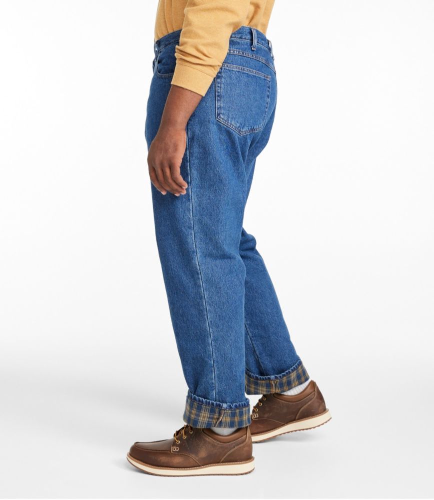 Men's Double L® Jeans, Natural Fit, Flannel-Lined, Stonewashed, small image number 7