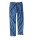 Men's Double L Jeans, Natural Fit, Flannel-Lined