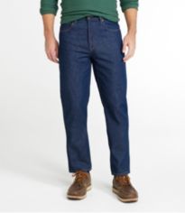 Cabela's Mens Red Flannel Lined Jeans Medium Wash Blue Denim 24x28