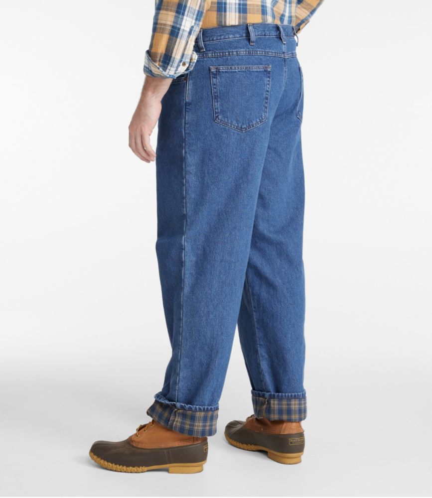 big men's flannel lined jeans