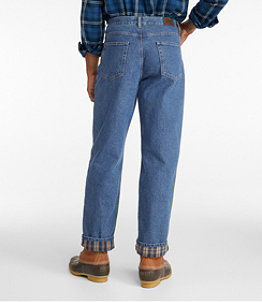 Men's Double L Jeans, Flannel-Lined Relaxed Fit