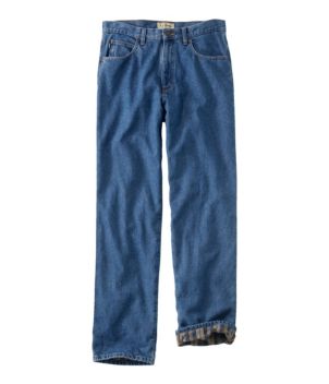 Men's Double L® Jeans, Relaxed Fit, Flannel-Lined