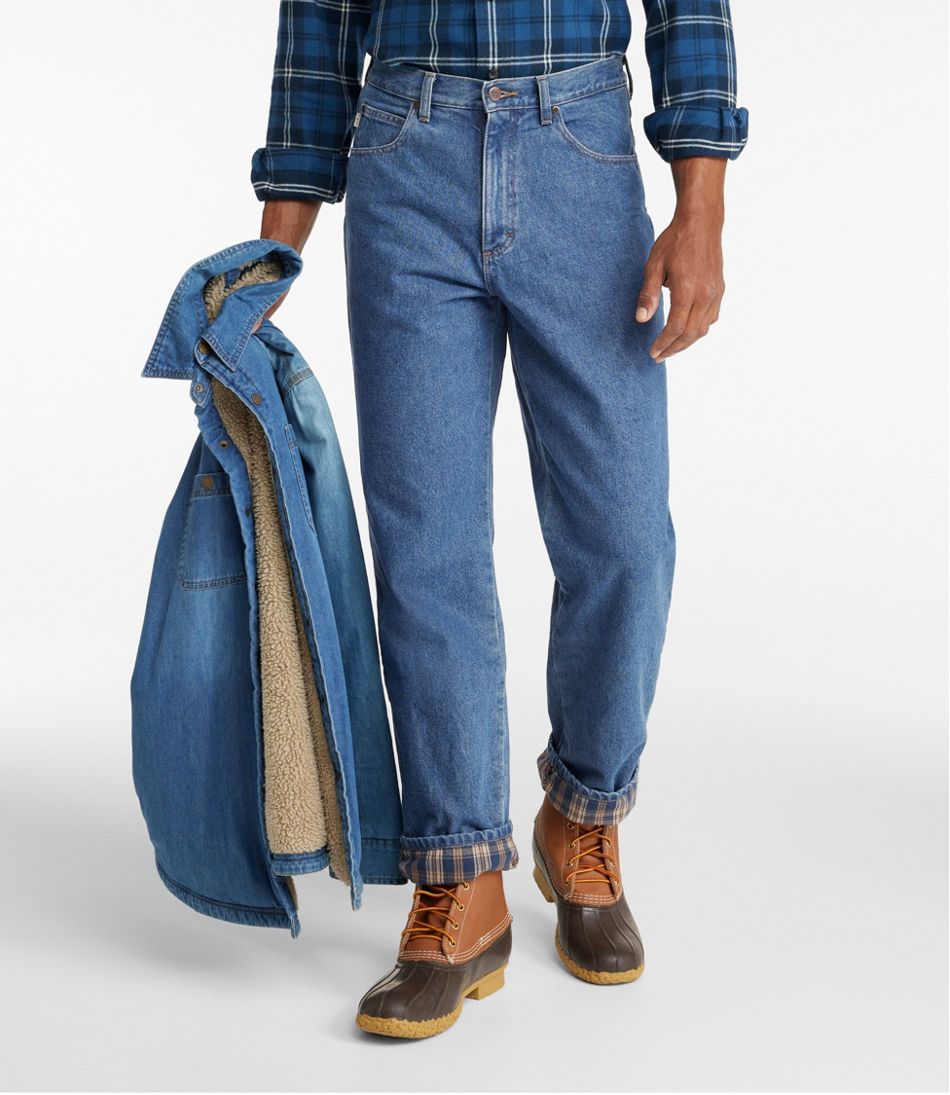 Men's Double L Jeans, Flannel-Lined Relaxed Fit | at L.L.Bean