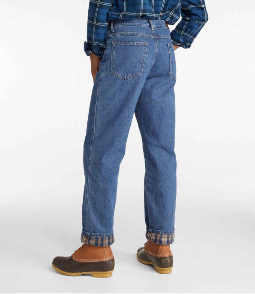 Men's Double L® Jeans, Relaxed Fit, Flannel-Lined