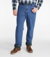 Men's Double L® Jeans, Relaxed Fit, Flannel-Lined