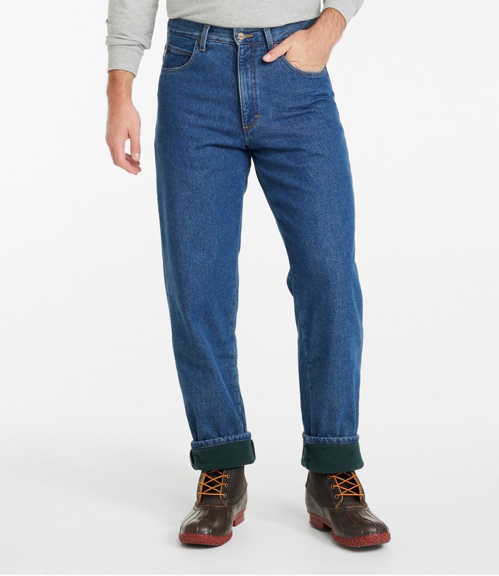 Men's Double L® Jeans, Relaxed Fit, Fleece-Lined at L.L. Bean