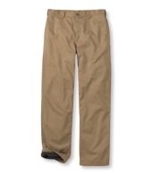 Men's Double L Chinos, Natural Fit, Plain Front, Flannel-Lined | Pants ...