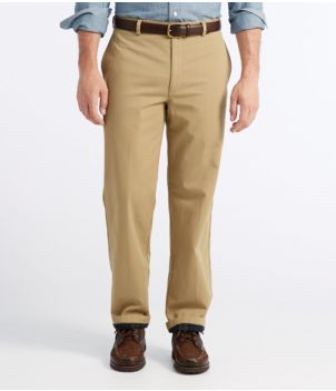 Men's Double L® Chinos, Natural Fit, Plain Front, Flannel-Lined