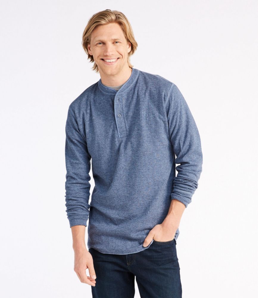 Men's Two-Layer River Driver's Shirt®, Traditional Fit Henley, Barley Heather, small image number 2