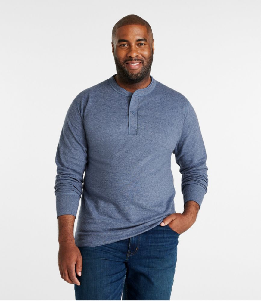 Men's Two-Layer River Driver's Shirt®, Traditional Fit Henley, Bright Navy Heather, small image number 4