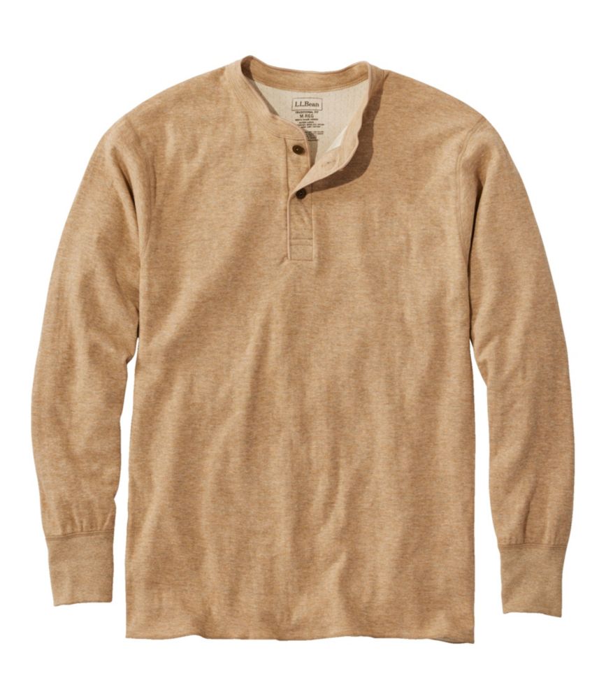 Men's Two-Layer River Driver's Shirt®, Traditional Fit Henley, Barley Heather, small image number 1