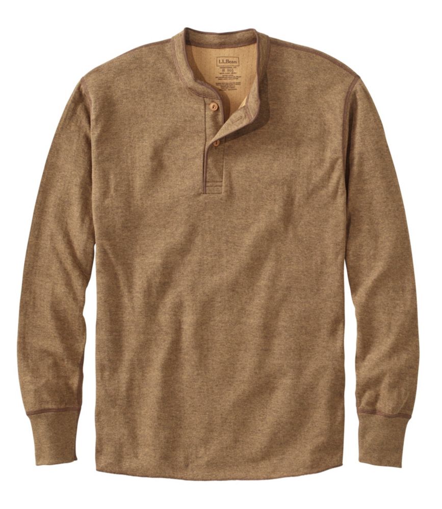 Men's Two-Layer River Driver's Shirt®, Traditional Fit Henley, Maple Brown Heather, small image number 1