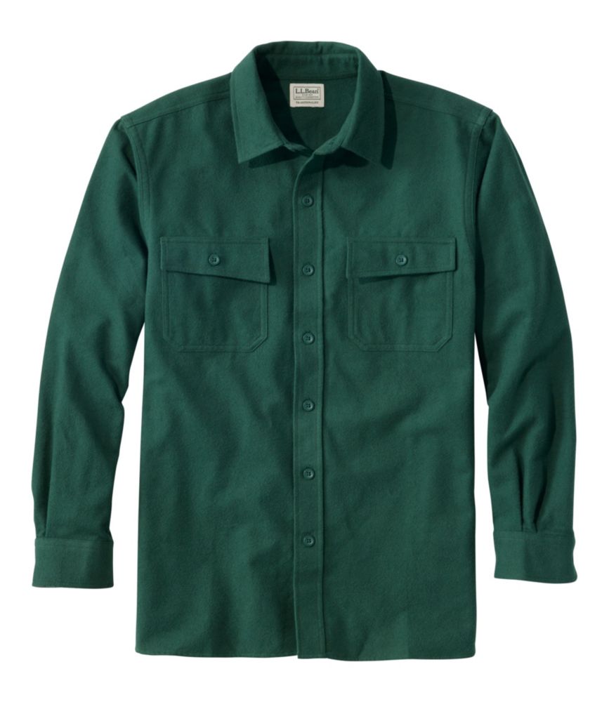 Men's Chamois Shirt, Traditional Fit, Deep Green, small image number 1